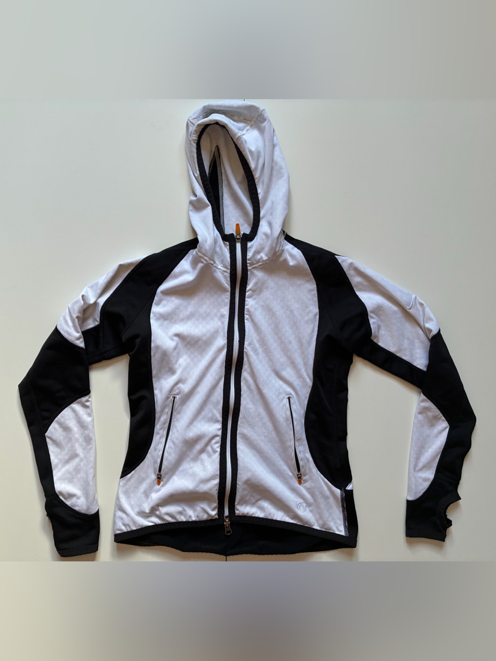 Women's Nikesphere Athletic Hoodie - Size XS White & Black